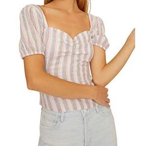 Sanctuary Smocked Boudoir Striped Top